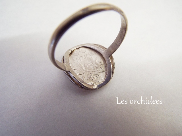 france antique sv coin ring