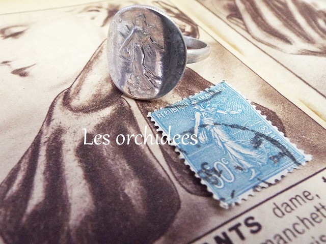 france antique sv coin ring