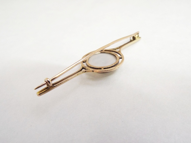 antique reverse ingtalio pansy brooch