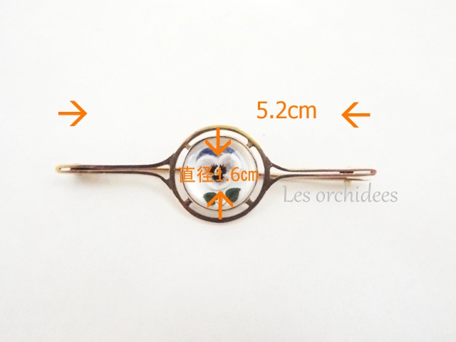 antique reverse ingtalio pansy brooch