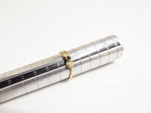 uk vintage diamond & sapphire リング