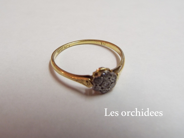 antique 18k diamond ring