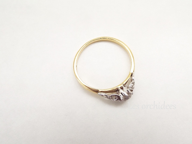 antique diamond 18ct gold ring