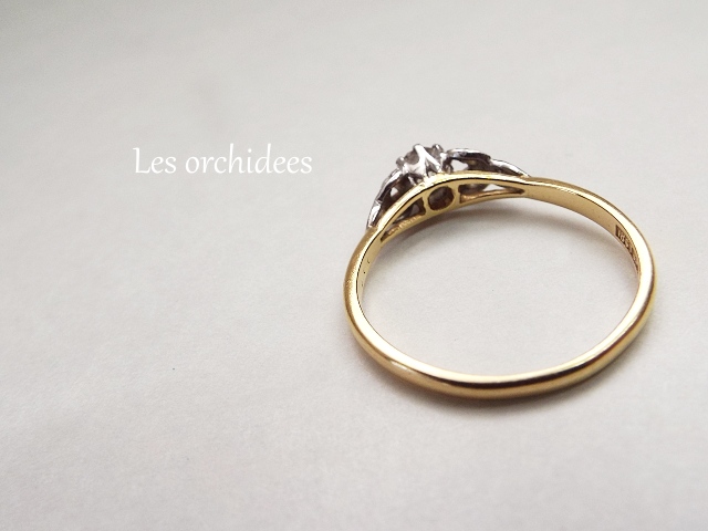 antique diamond 18ct gold ring