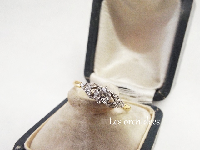 antique diamond 18ct gold ring