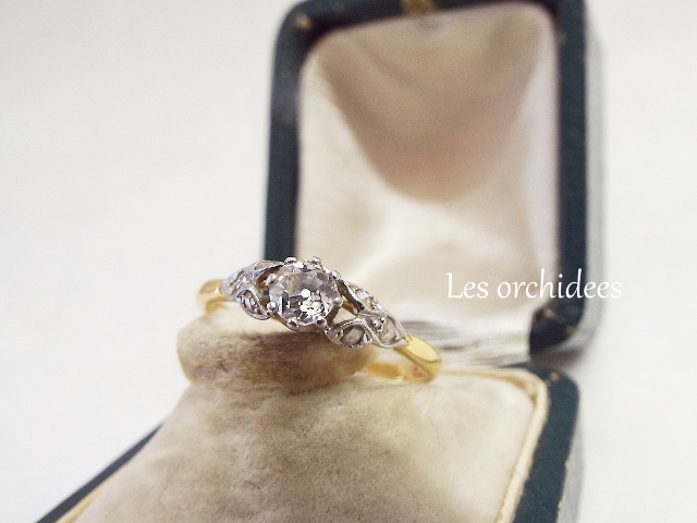 antique diamond 18ct gold ring