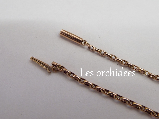 antque gold 9k chaine necklace