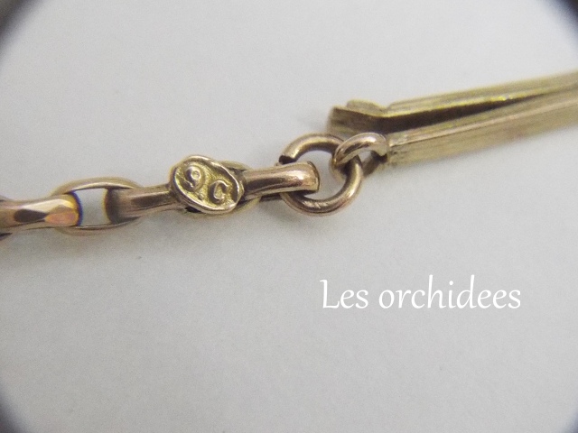 antque gold 9k chaine necklace