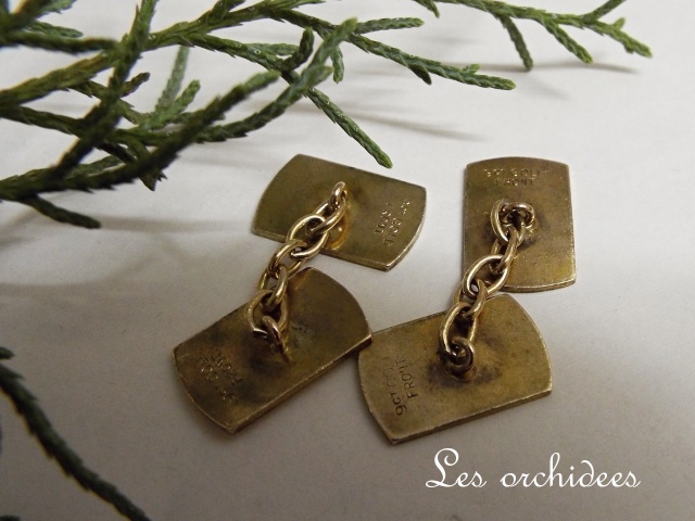 アンティーク　チェーン式カフリンクス