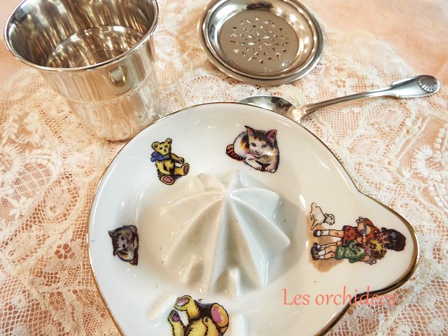 フランス ビンテージ オレンジプレッセ 4点セット ケース付き シルバー