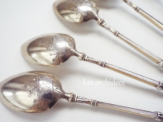 france antique silver tea spoon